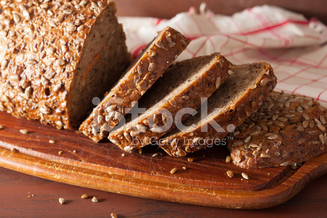 Healthy Whole Grain Bread
 Healthy Whole Grain Bread With Carrot and Seeds Stock