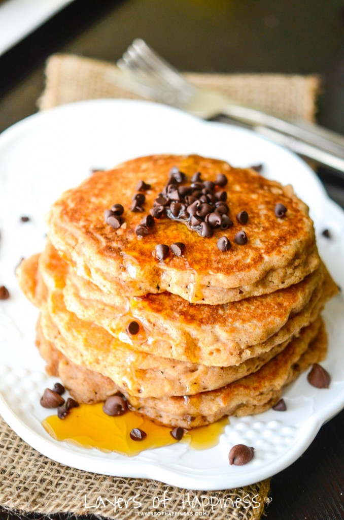 Healthy Whole Wheat Pancakes
 Healthy Whole Wheat Oatmeal Pancakes Layers of Happiness
