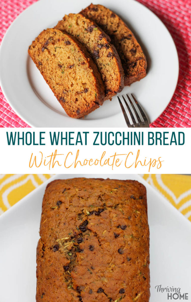 Healthy Whole Wheat Zucchini Bread
 Healthy Whole Wheat Zucchini Bread with Chocolate Chips