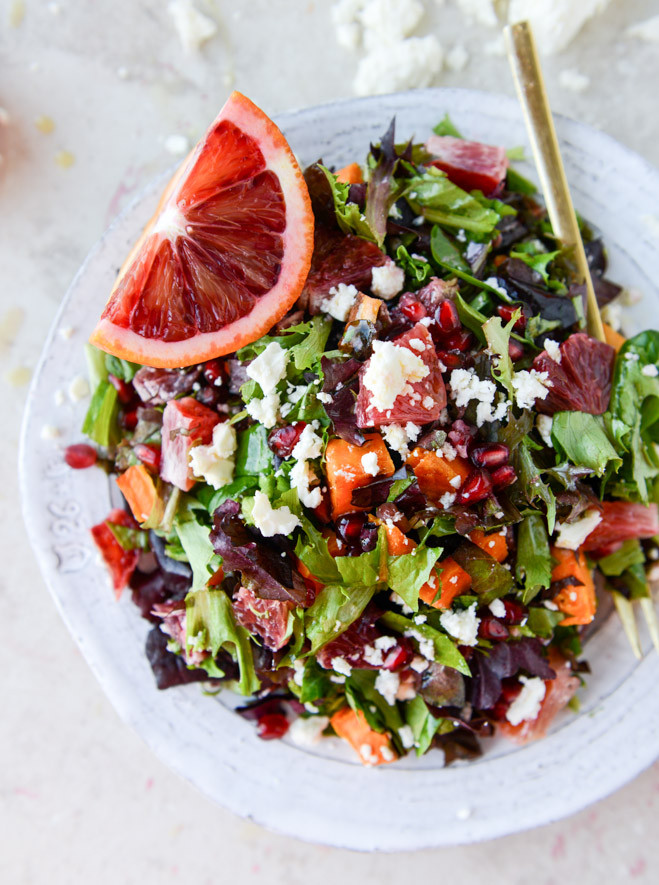 Healthy Winter Dinners
 Winter Chopped Salad with Roasted Sweet Potato and Blood