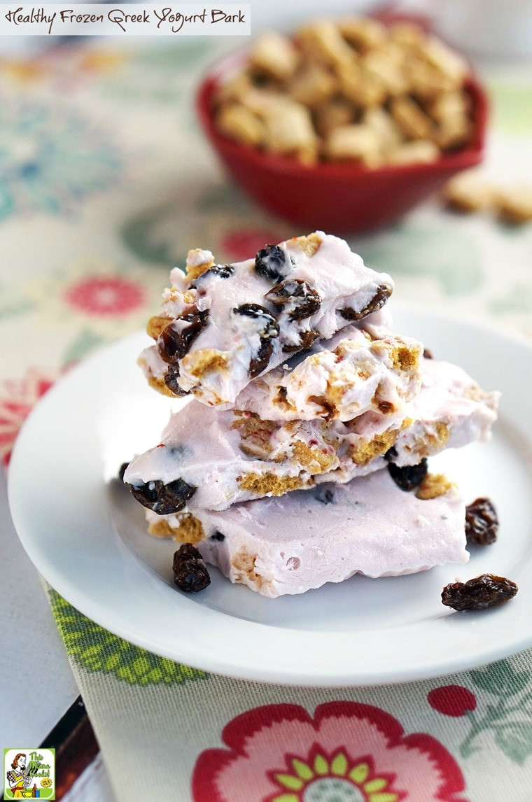 Healthy Yogurt Snacks
 Healthy Frozen Greek Yogurt Bark