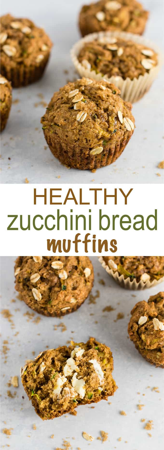 Healthy Zucchini Bread Muffins
 Healthy Zucchini Bread Muffins with brown sugar
