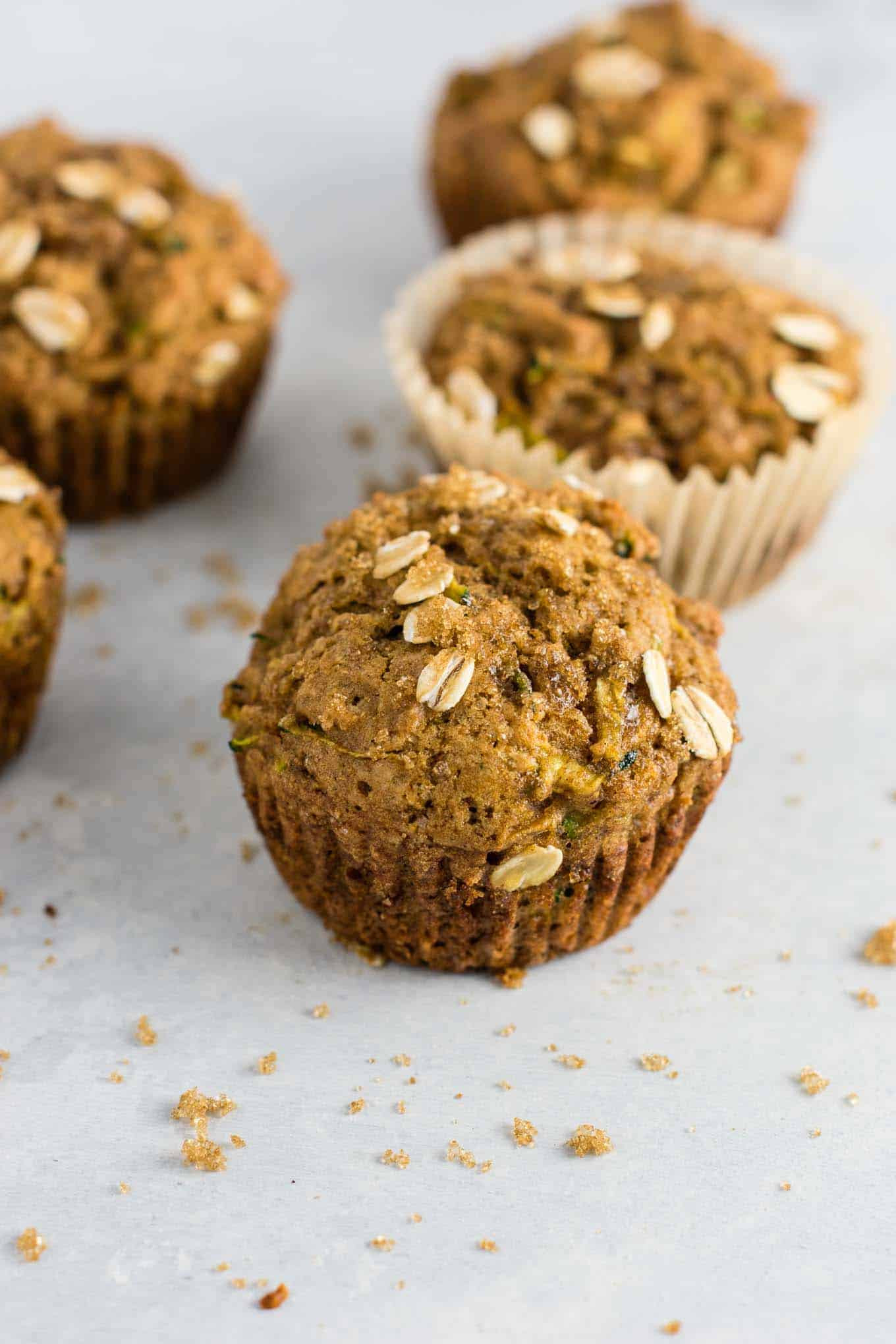 Healthy Zucchini Bread Muffins
 Healthy Zucchini Bread Muffins with brown sugar