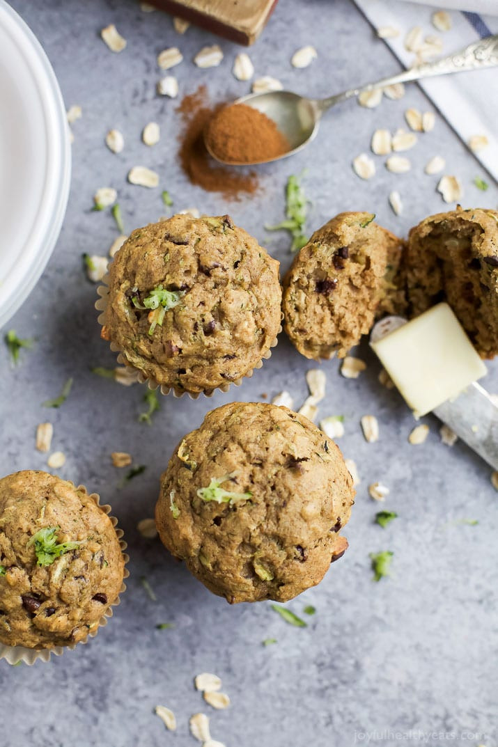 Healthy Zucchini Chocolate Chip Muffins
 Chocolate Chip Zucchini Muffins