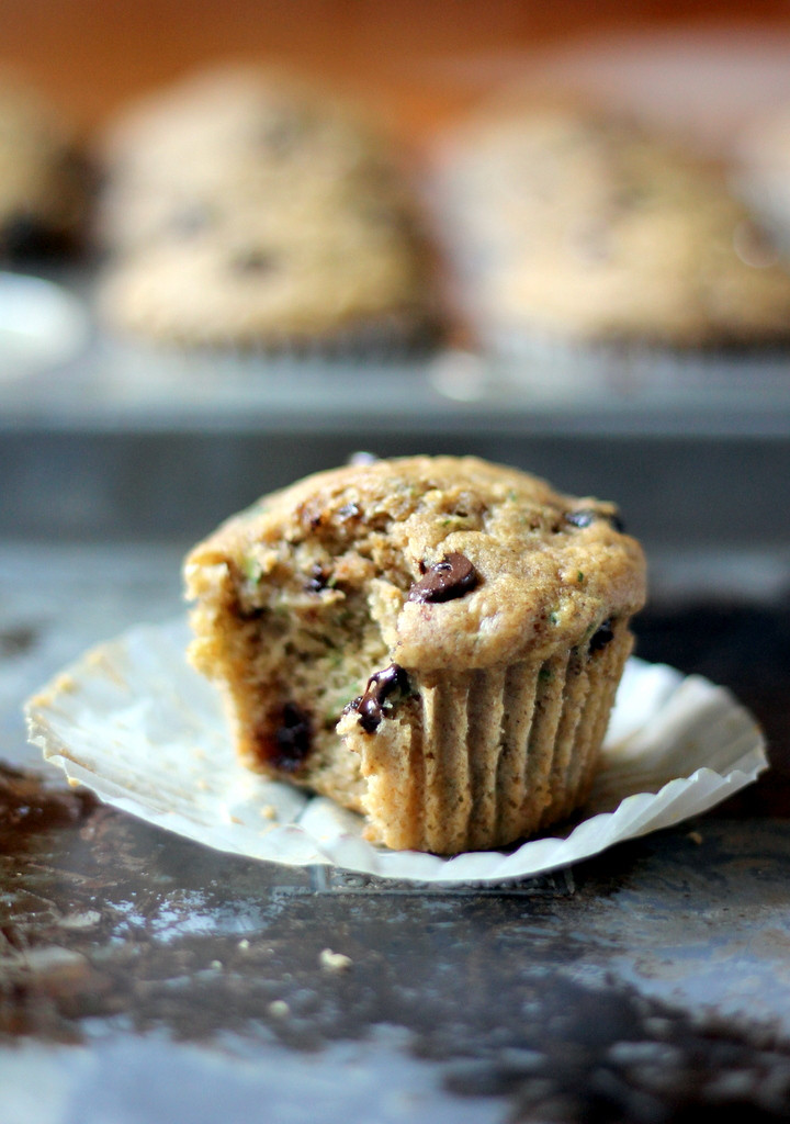 Healthy Zucchini Chocolate Chip Muffins
 Skinny Zucchini Banana Chocolate Chip Muffins