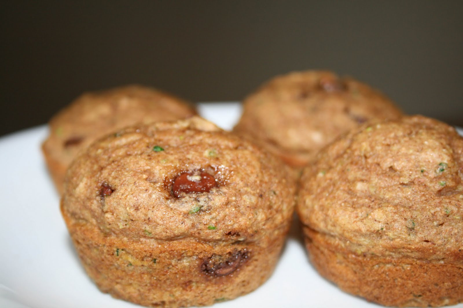 Healthy Zucchini Chocolate Chip Muffins
 Muncher Cruncher Moist Healthy Zucchini Chocolate Chip