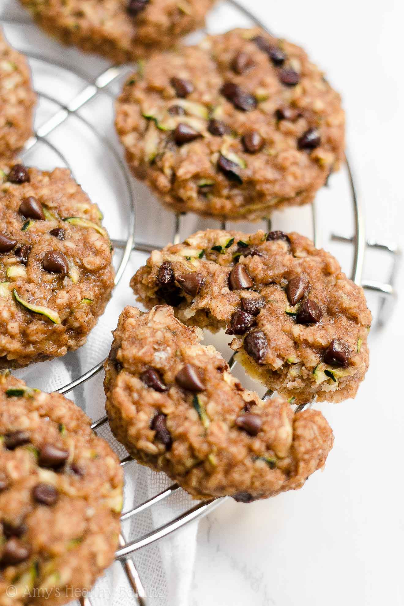 Healthy Zucchini Cookies
 Healthy Chocolate Chip Zucchini Oatmeal Breakfast Cookies