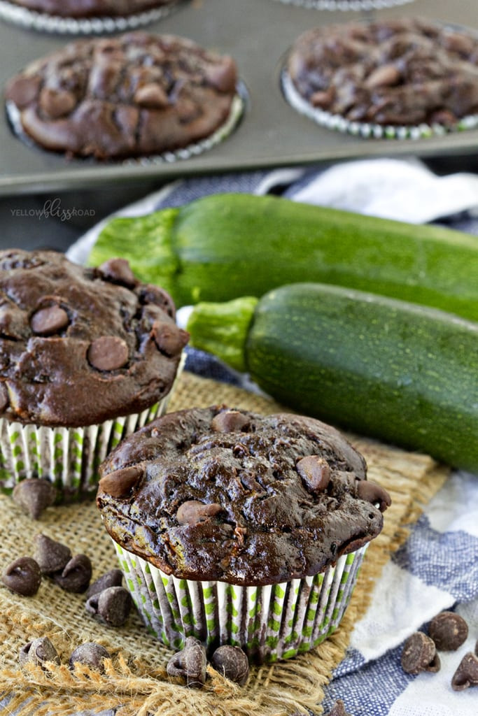 Healthy Zucchini Muffins With Applesauce
 Double Chocolate Zucchini Muffins Yellow Bliss Road