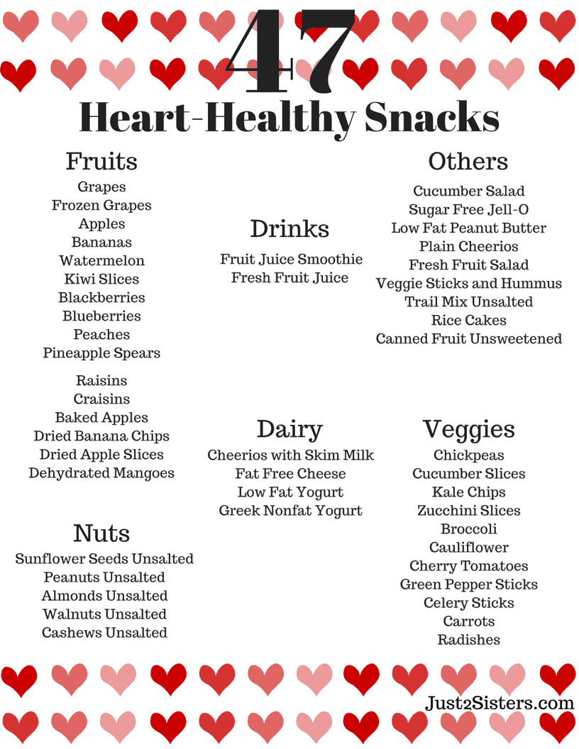 Heart Healthy Diet Recipes 20 Of the Best Ideas for 47 Heart Healthy Snack Ideas Just 2 Sisters