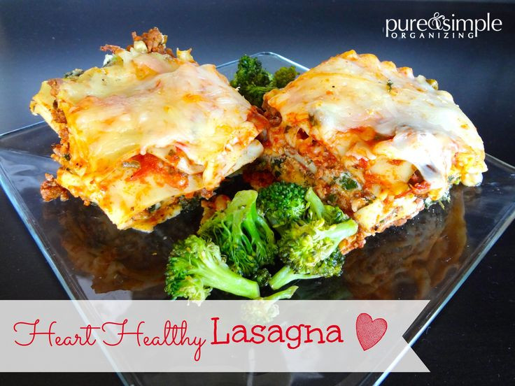 Heart Healthy Lasagna
 62 best Healthy lasagna images on Pinterest