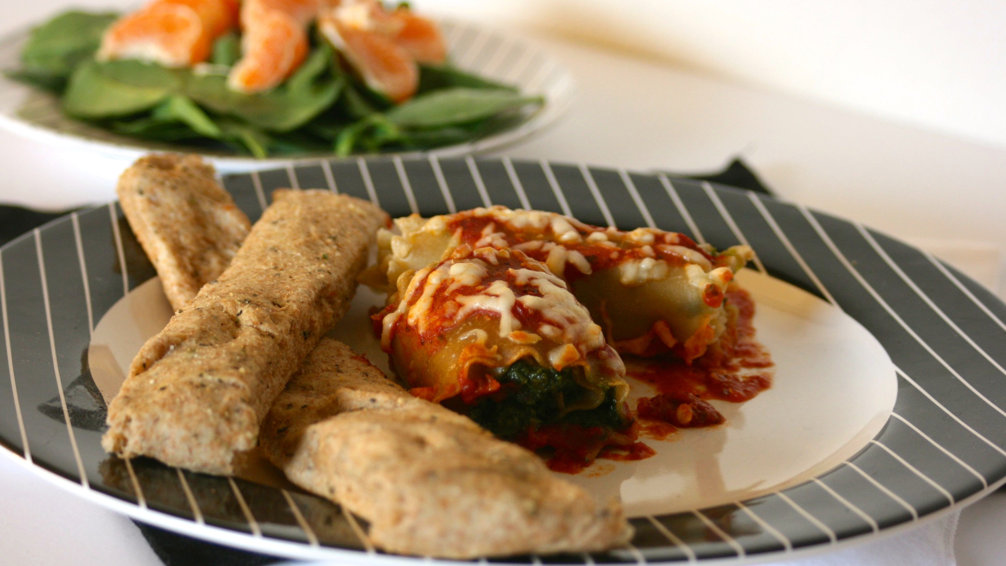 Heart Healthy Lasagna
 USANA Test Kitchen Heart Healthy Lasagna Roll Ups