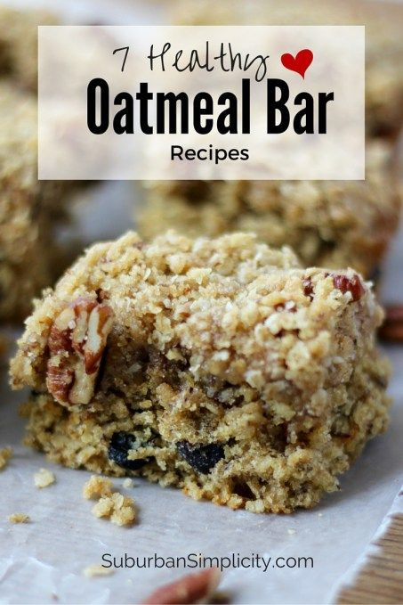 Heart Healthy Oatmeal Recipes
 7 Healthy Oatmeal Bar Recipes