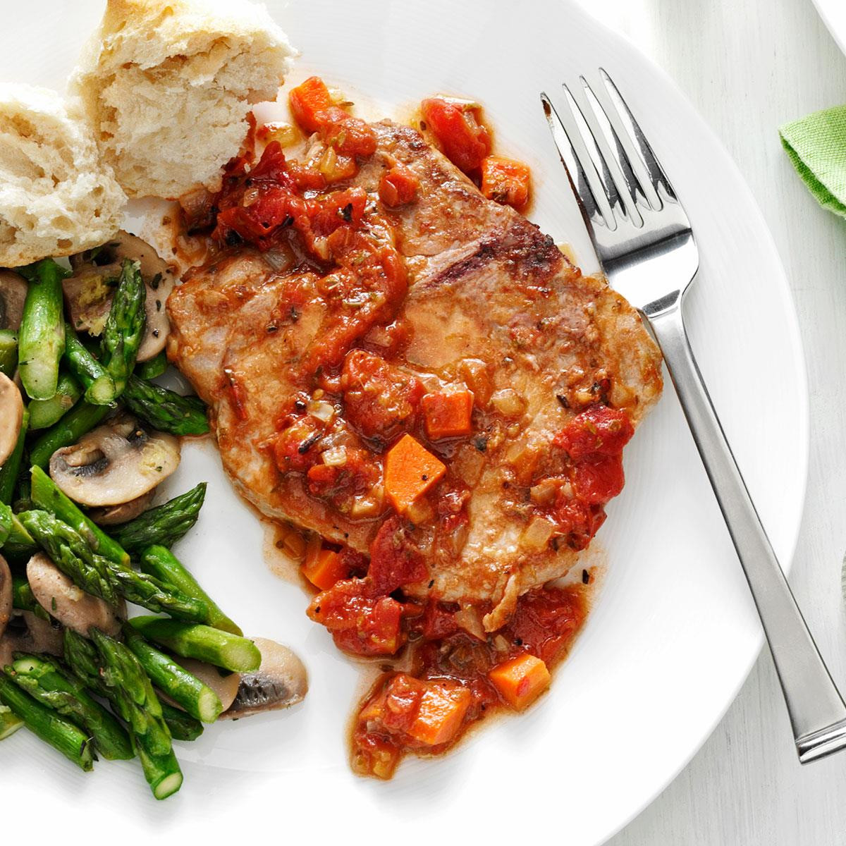 Heart Healthy Pork Chops
 Tomato Topped Italian Pork Chops