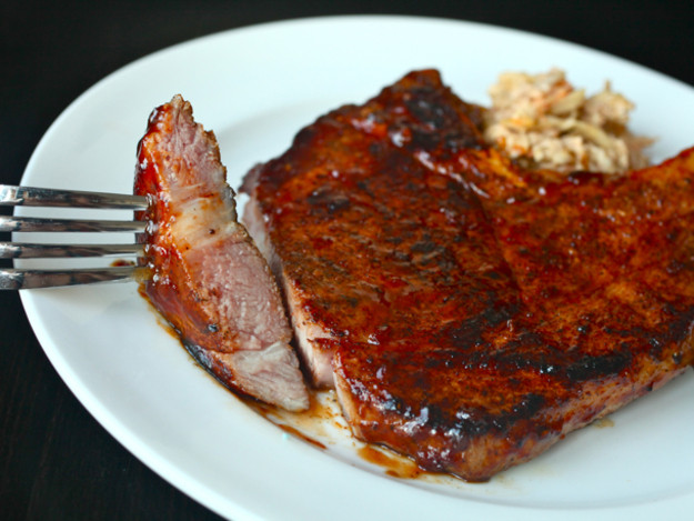 Heart Healthy Pork Chops
 Sous Vide 101 Spicy Rubbed Pork Chops with BBQ Sauce