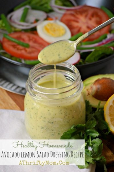 Heart Healthy Salad Dressing Recipes
 Healthy Homemade Avocado Lemon Salad Dressing Recipe