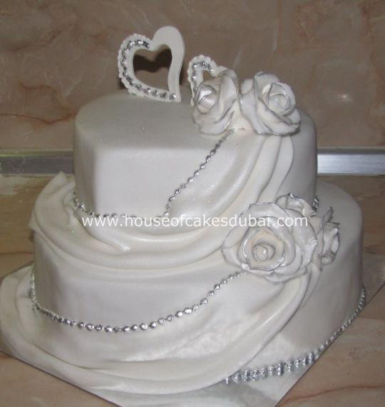 Heart Shape Wedding Cakes
 Heart shaped wedding cake Cake by House of Cakes Dubai