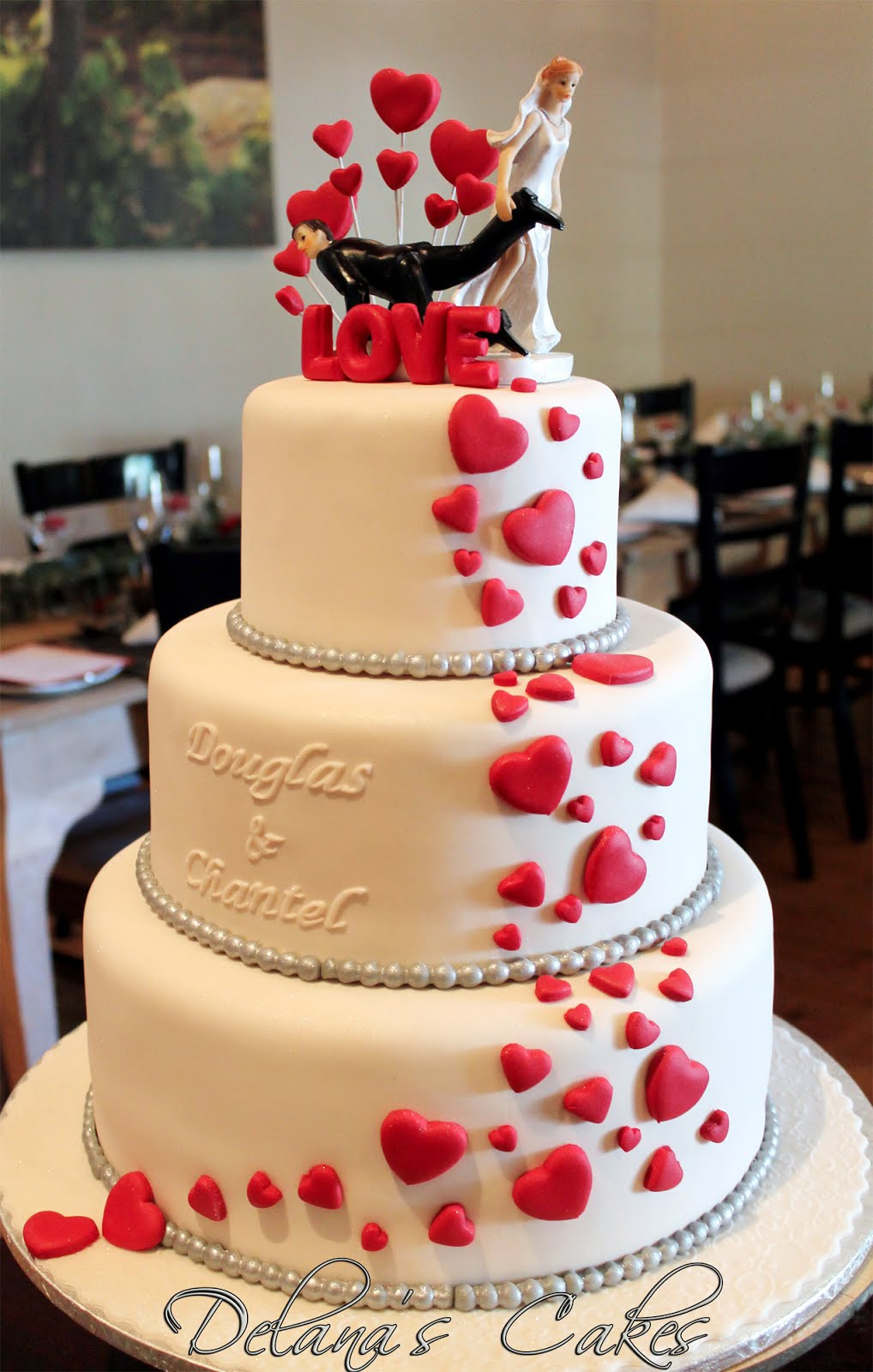 Hearts Wedding Cakes
 Delana s Cakes Hearts Wedding Cake