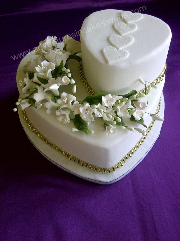 Hearts Wedding Cakes
 Love Heart Wedding Cake