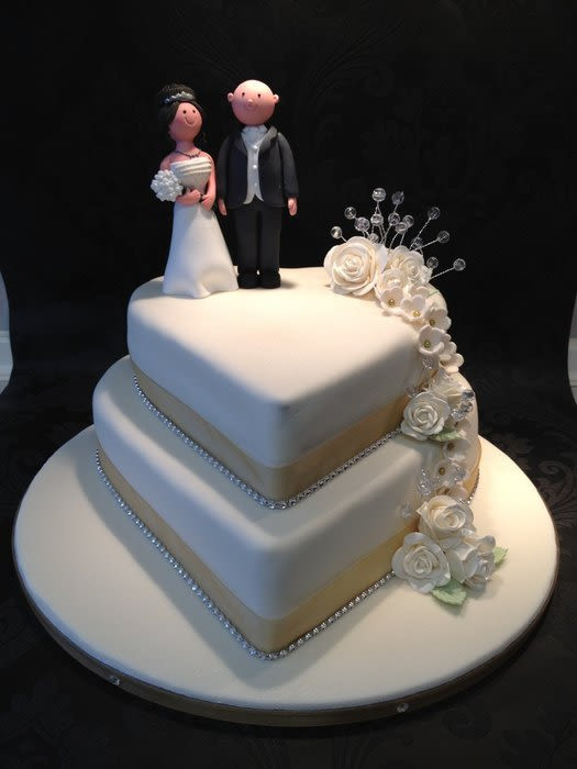 Hearts Wedding Cakes
 2 tier heart wedding cake cake by berryliciouscakes