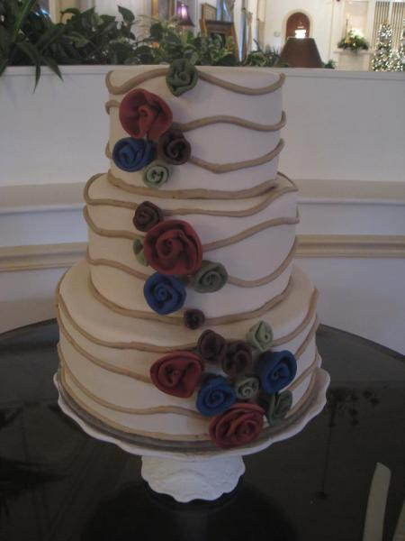 Heritage Wedding Cakes
 Wedding Cake with Fondant Flowers Wedding Cakes