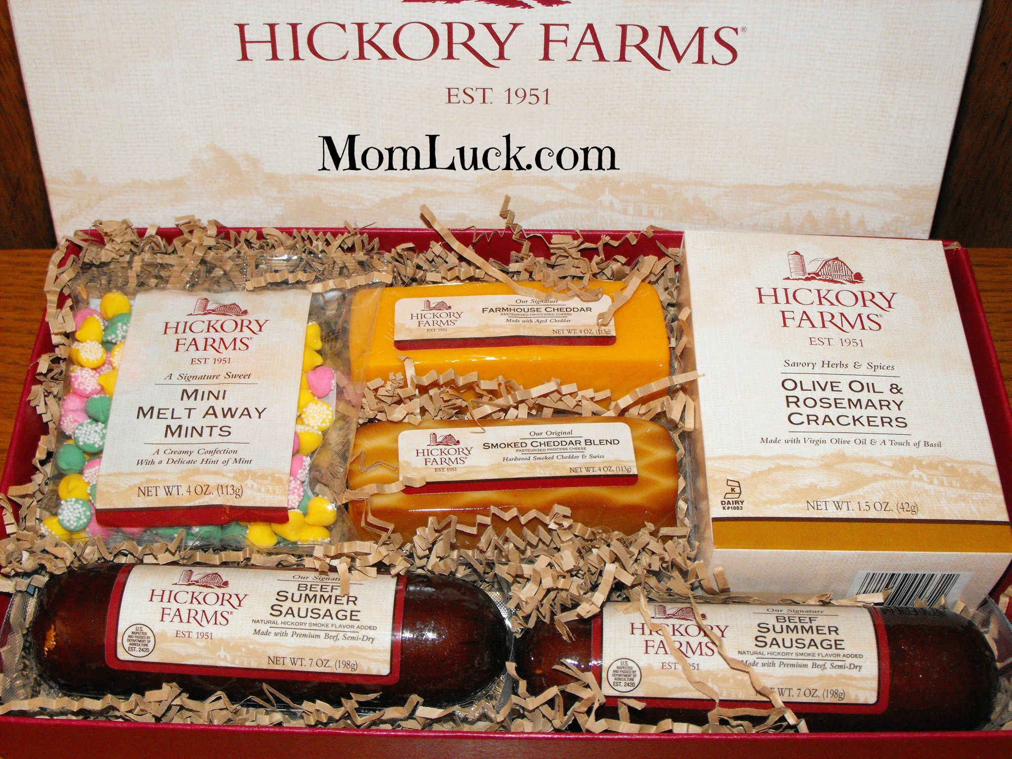 Hickory Farms Beef Summer Sausage
 Hickory Farms Mom Luck