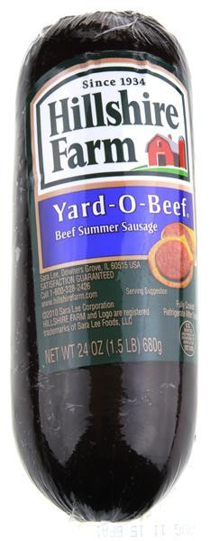 Hillshire Farms Beef Summer Sausage
 Hillshire Farm Yard O Beef Summer Sausage