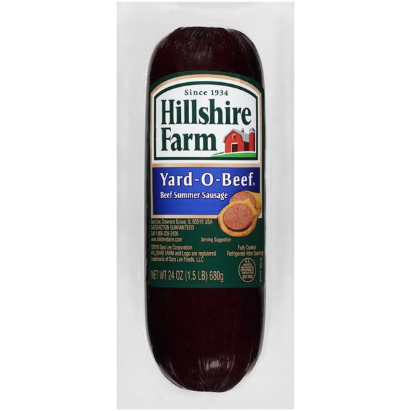 Hillshire Farms Beef Summer Sausage
 Hillshire Farm Yard O Beef Summer Sausage