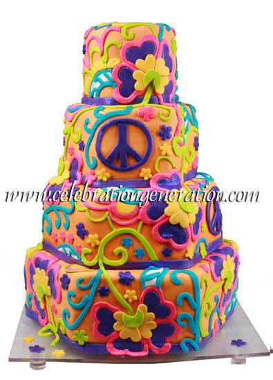 Hippie Wedding Cakes
 Funky Wedding Cakes