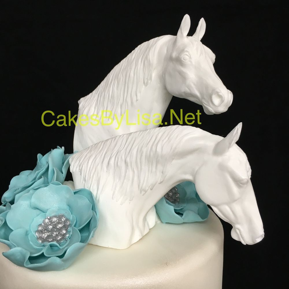 Horse Cake Toppers For Wedding Cakes
 Horse Head Wedding Cake Topper set of 2