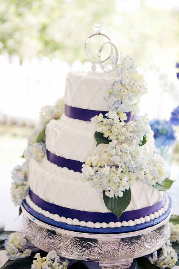 Hydrangeas Wedding Cakes
 Purple Hydrangea Wedding Cake Elizabeth Anne Designs