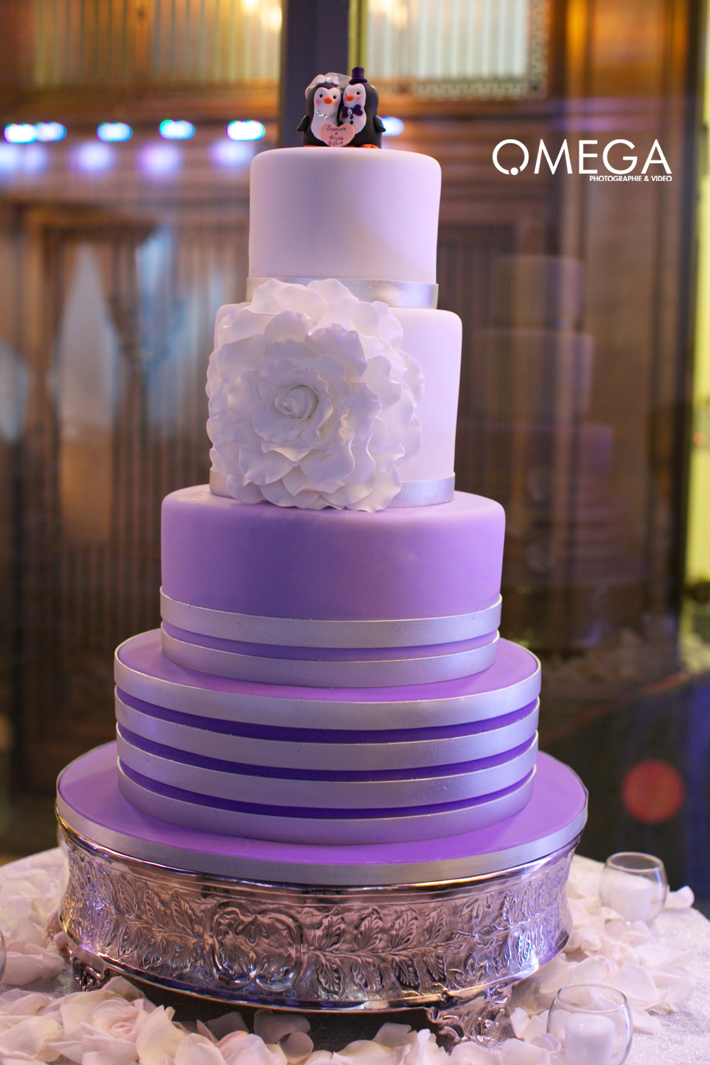 I Do Wedding Cakes
 Purple tiered wedding cake