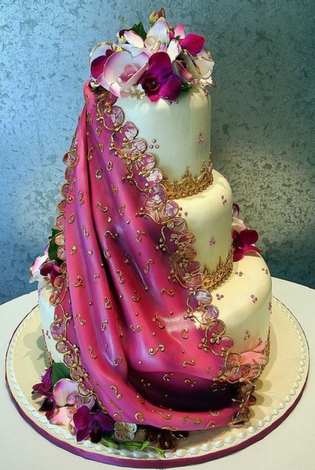 Indian Wedding Cakes
 Indian Wedding Indian Sari Wedding Cake Weddbook