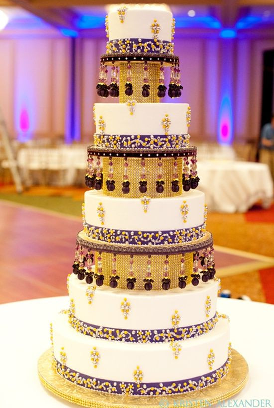 Indian Wedding Cakes
 white and gold indian wedding cake