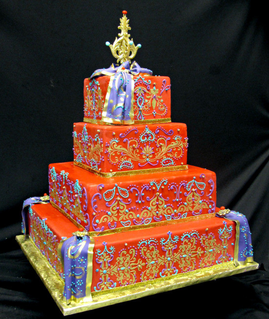 Indian Wedding Cakes
 Indian Wedding Cake Red