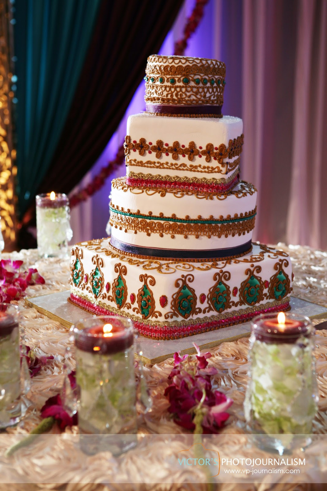 Indian Wedding Cakes
 Mark and Kajal married A Hindu and Christian