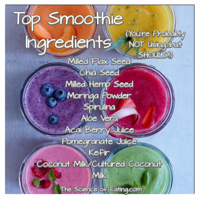Ingredients For Healthy Smoothies
 Benefits Smoothies