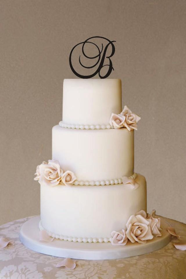 Initial Cake Toppers For Wedding Cakes
 Custom Wedding Cake Topper Wedding Cake Topper Monogram