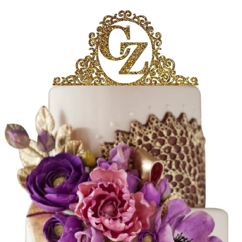 Initial Cake Toppers For Wedding Cakes
 Top 10 Best Monogram Cake Toppers