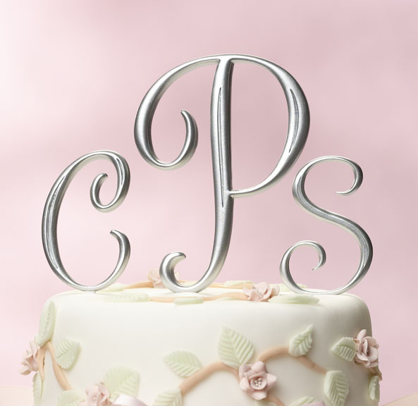 Initials Cake Toppers For Wedding Cakes
 Wedding Cakes Monogram Wedding Cake Toppers