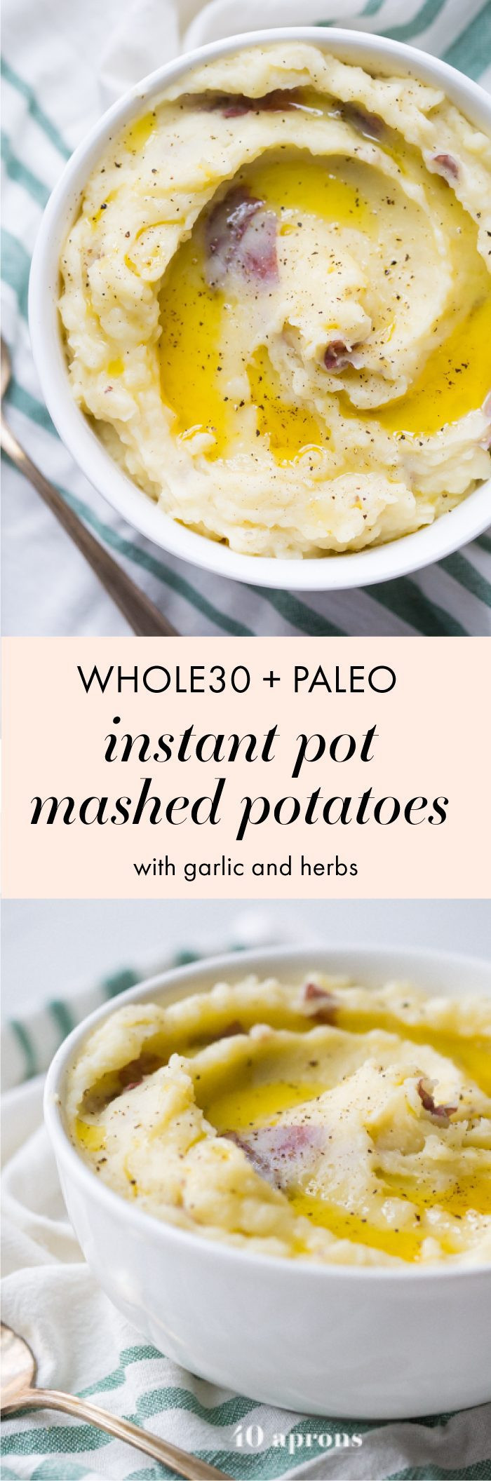 Instant Mashed Potatoes Healthy
 Whole30 Instant Pot Mashed Potatoes with Garlic & Herbs