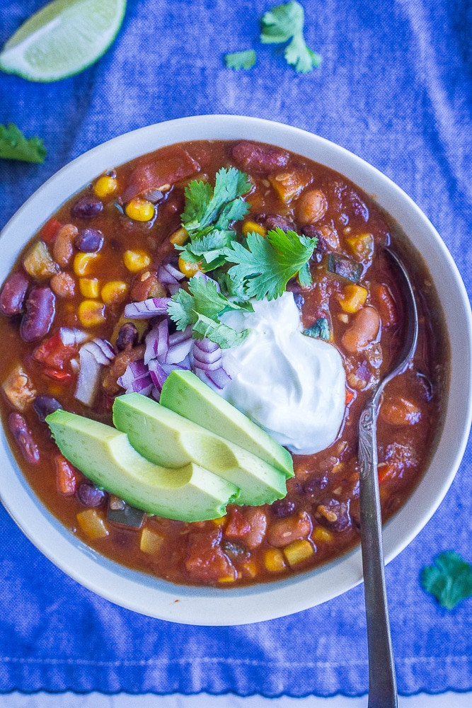 Instant Pot Recipes Summer
 Instant Pot Ve arian Chili with Summer Ve ables She