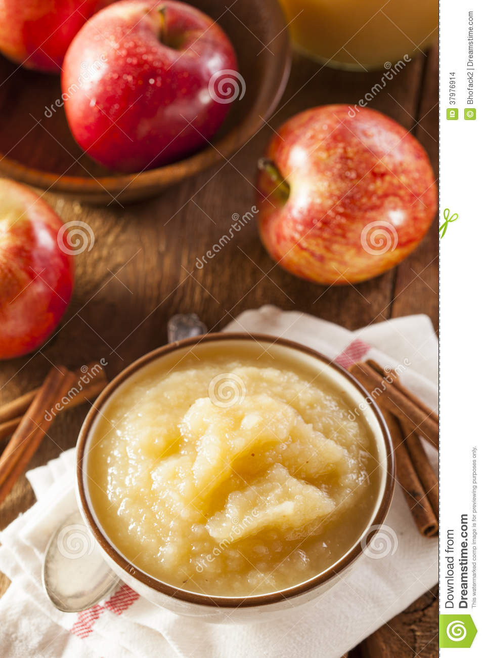 Is Applesauce Healthy
 Healthy Organic Applesauce With Cinnamon Stock