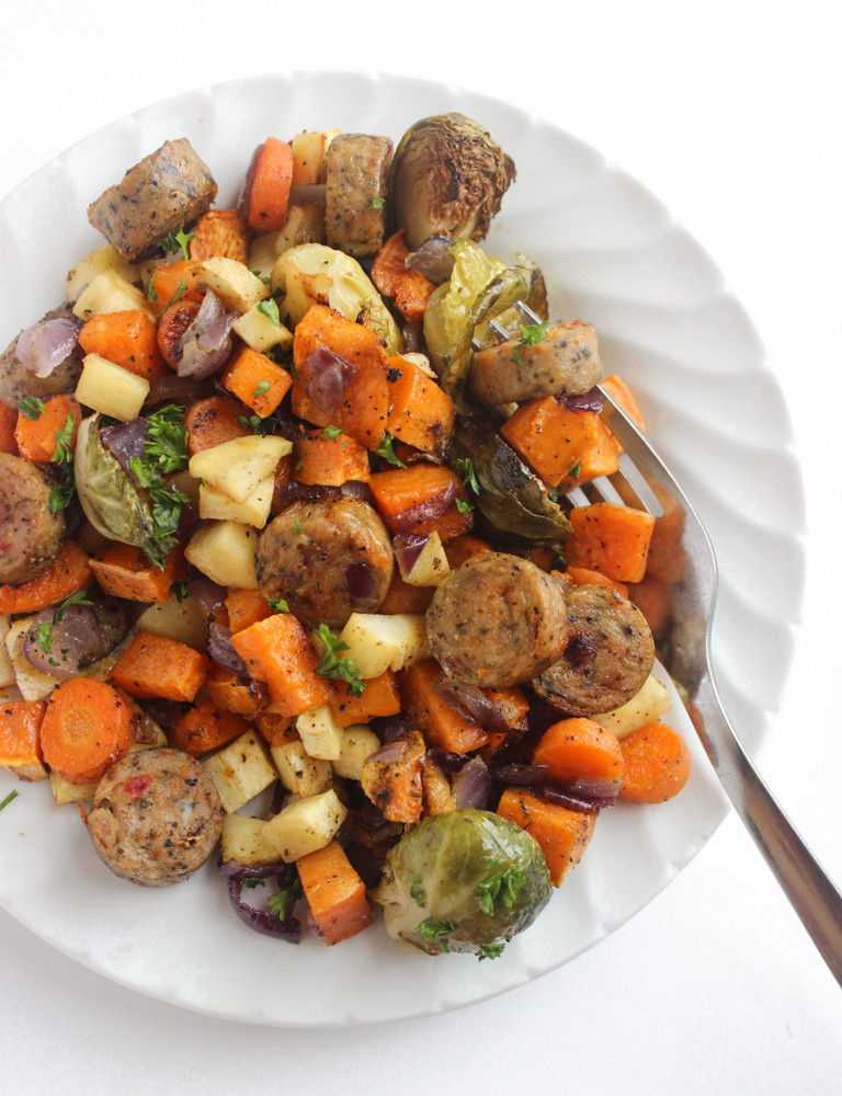 Is Chicken Sausage Healthy
 Easy e Pan Chicken Sausage & Roasted Veggies Healthy Liv