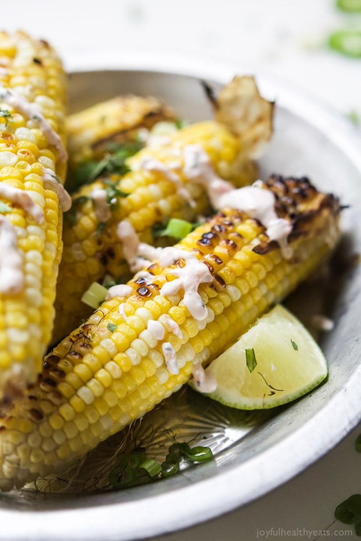 Is Corn On The Cob Healthy
 Grilled Corn on the Cob with Creamy Roasted Jalapeno Sauce
