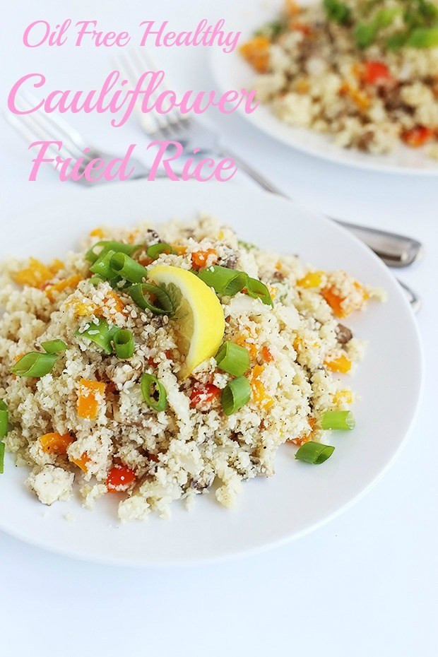 Is Fried Rice Healthy
 Oil Free Healthy Cauliflower Fried Rice TwoRaspberries