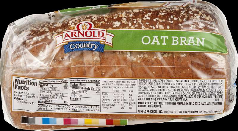 Is Oatnut Bread Healthy
 Nutritional Information Oat Nut Bread Nutrition Ftempo