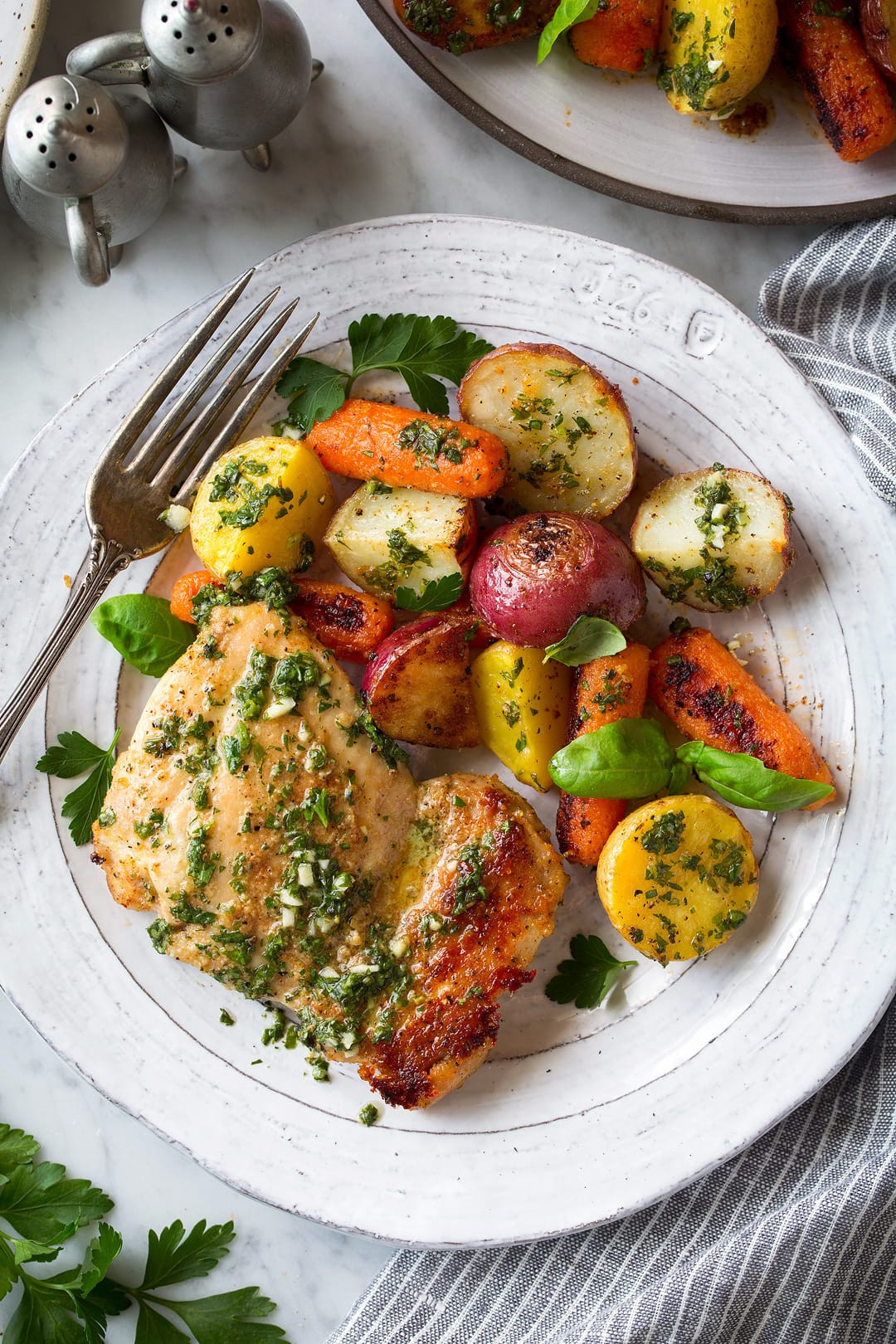 Is Roasted Chicken Healthy
 Roasted Chicken and Veggies with Garlic Herb Vinaigrette