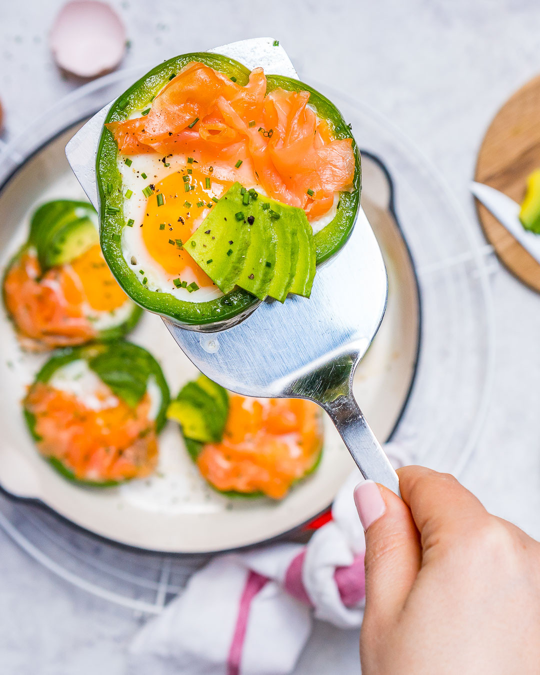 Is Smoked Salmon Healthy
 Clean Breakfast Eggs Smoked Salmon in Green Rings