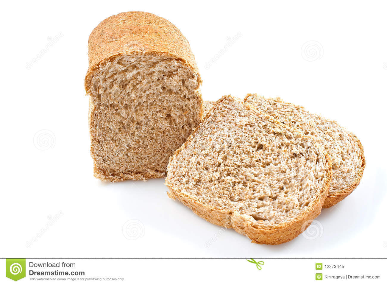 Is Whole Grain White Bread Healthy
 Whole Grain Bread Loaves A White Background Royalty