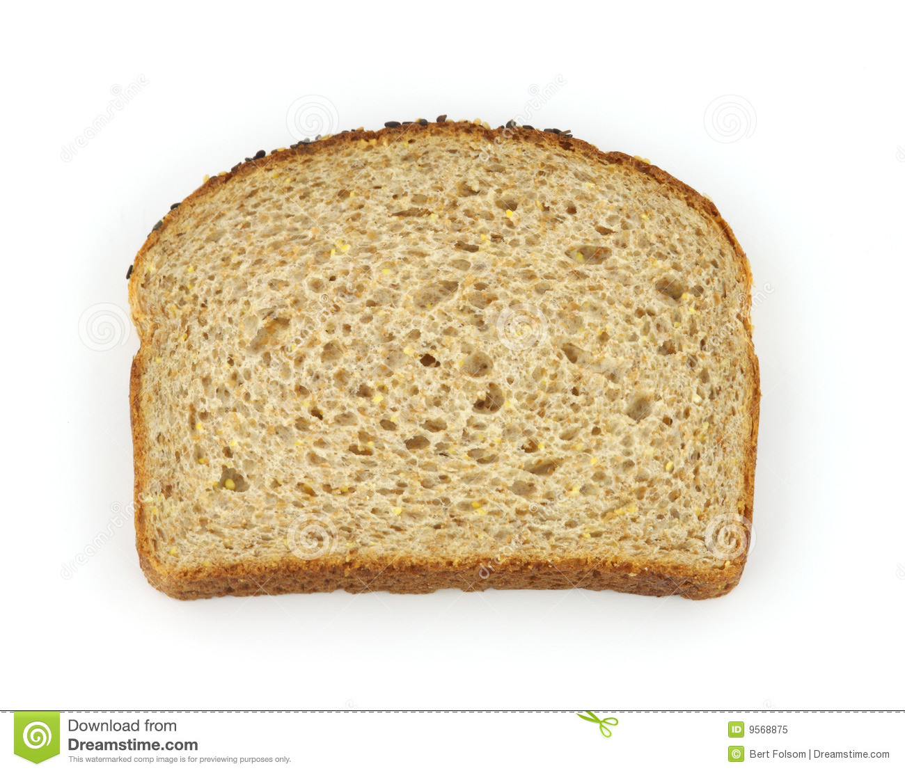 Is Whole Grain White Bread Healthy
 Single Slice Healthy Whole Grain Bread Stock Image
